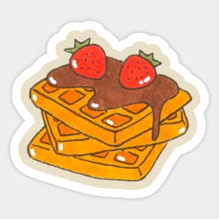 Waffles time//Drawing for fans Sticker